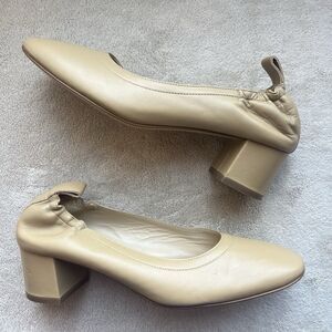 Everlane The Italian Leather‎ Day Heel Beige Tan Women 8 Narrow Classic Neutral